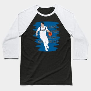 Luka Doncic with ball in hand Baseball T-Shirt